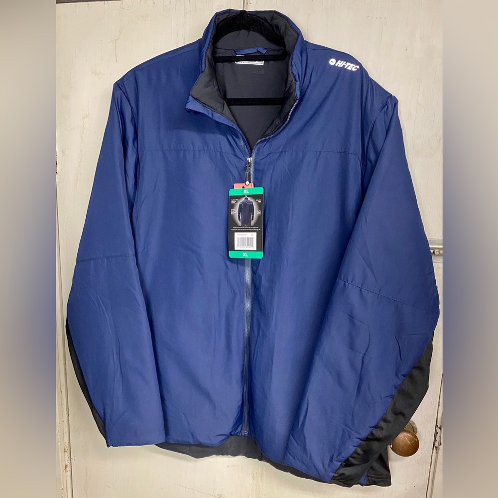 Men's Hi-Tec Thermo Full Zip Lightweight Quilted Jacket - NWT - Navy Blue